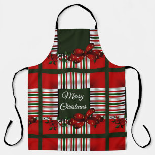 Delantal Feliz Navidad Red Green Plough