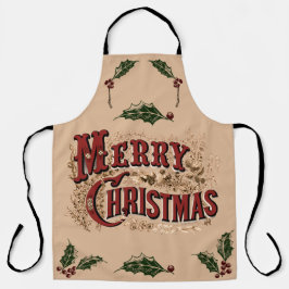 Delantal Feliz Navidad Rústica 1876