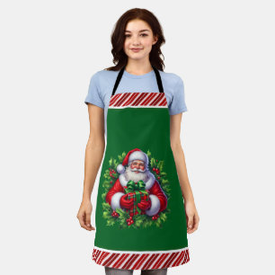 Delantal Feliz Navidad Santa