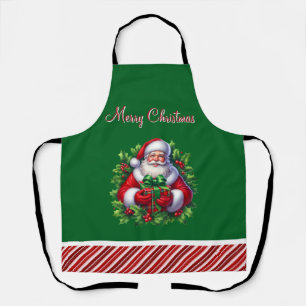 Delantal Feliz Navidad Santa