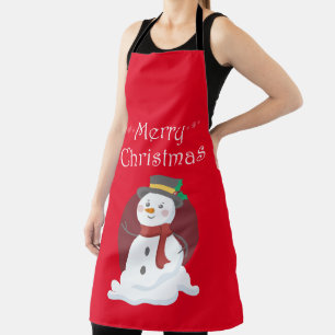 Delantal Feliz Navidad Snowman