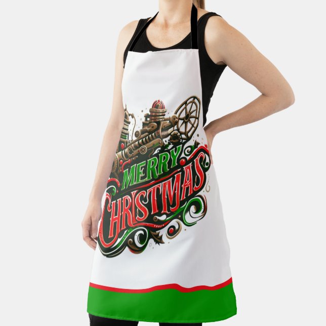 Delantal Feliz Navidad steampunk (in situ)