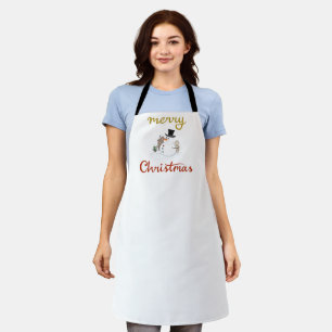 Delantal Feliz Navidad y diseño de Snowman