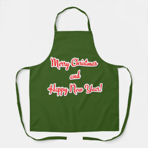 Delantal Feliz Navidad y Feliz Año Nuevo