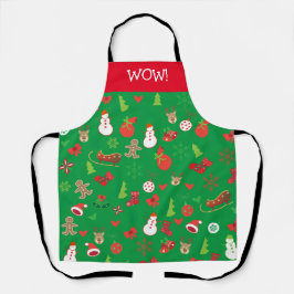 Delantal ¡Feliz Navidad y Feliz Año Nuevo! Nieve XMAS 20XX