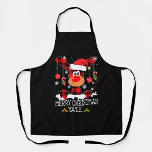 Delantal Feliz Navidad Ya ll Búfalo Red Reindeo S