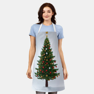Delantal Feliz Navidades navideños árbol de navidad