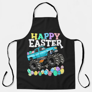 Delantal Feliz Pascua Monster Truck Huevos de Pascua