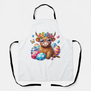 Delantal Feliz Pascua Vaca Altura Pascua Día Granjero