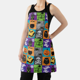 Delantal Feliz patrón de Halloween