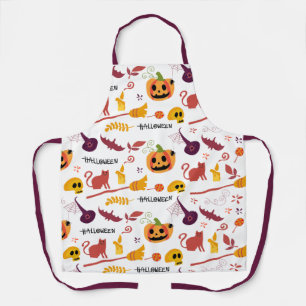 Delantal Feliz patrón de Halloween