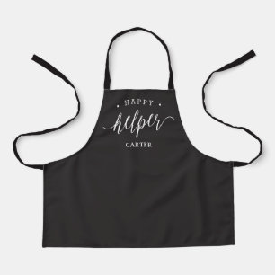 Delantal Feliz Pequeño Ayudante Editable Color Kid Apron