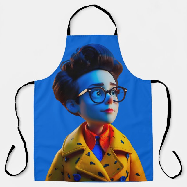 Delantal Feliz Pequeño Guy Apron (Anverso)