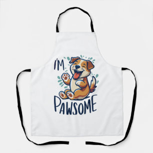 Delantal Feliz perro pawsome Classic T-Shirt