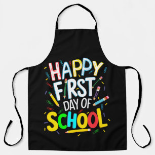 Delantal Feliz Primer Día de Regreso a la Escuela