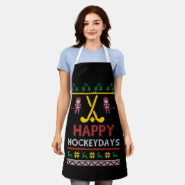 Delantal Feliz regalo de navidad para Navidades de hockey s