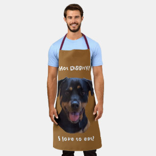 Delantal Feliz Rottweiler Apron, amante de la familia