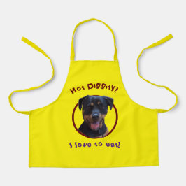 Delantal Feliz Rottweiler Apron, amante de la familia