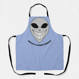 Delantal Feliz sonrisa de alienígena ciencia cósmica ficció