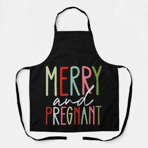 Delantal Feliz y Embarazada Embarazo Navidad Mamá