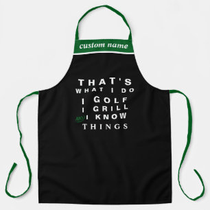 Delantal Femeninas del chef de Golfer Grill BBQ