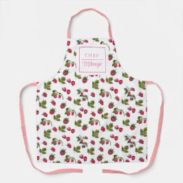 Delantal Femeninas personalizadas de la Raspberry Cute