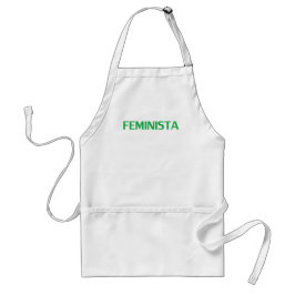 Delantal Feminista feminista en español, verde y blanco mod