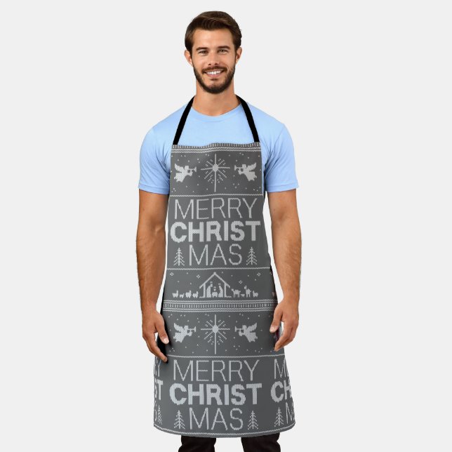 Delantal Feo moro CRISTOmas dulce cristiano religioso (Gastado)