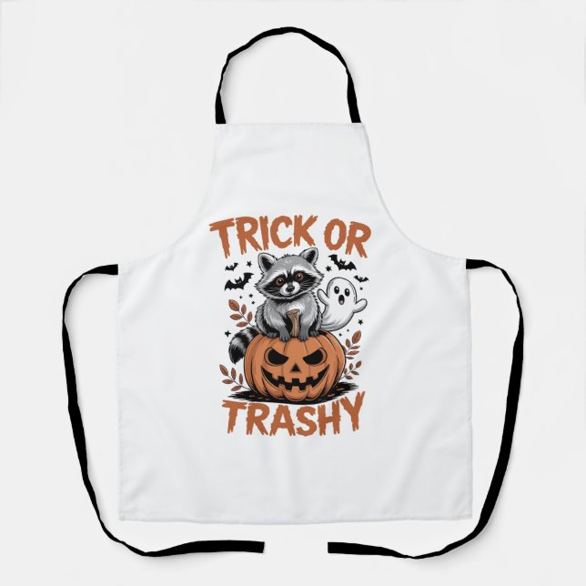 Delantal Féral Halloween Trick o Trashy (Anverso)