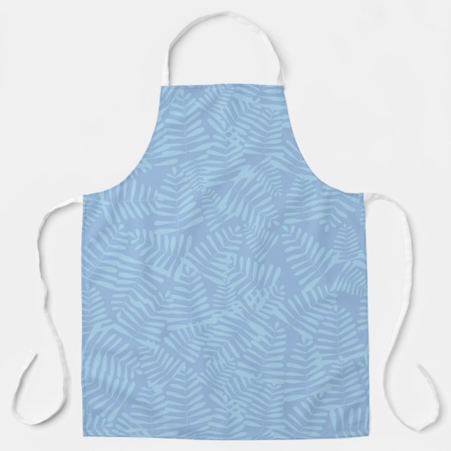 Delantal Fern Leaf Blue Apron (Anverso)