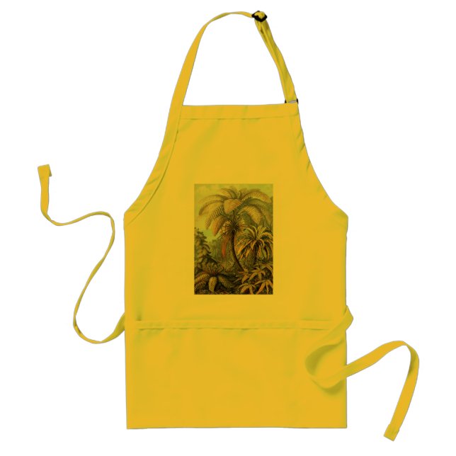 Delantal Ferns Palm Tree Antique Botanica Ferns Art (Frente)