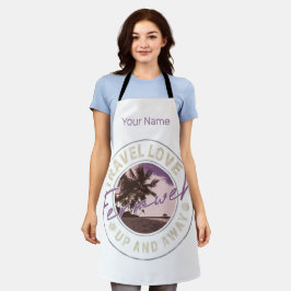 Delantal Fernweh Acompañante De Viajes De Palm Y Beach Vint