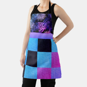 Delantal Ferrocarriles tropicales clásicos de color rosa pú