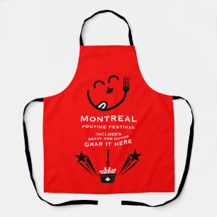 Delantal Festival de Poutine Canadiense Editable