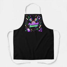 Delantal Festival Season Music Vinyl Record Graphic