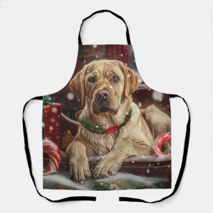 Delantal Festividad de los Navidades de perro de Labrador