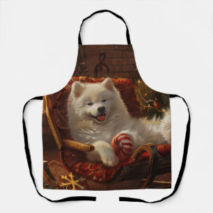 Delantal Festividad de los Navidades de perro de Samoyed