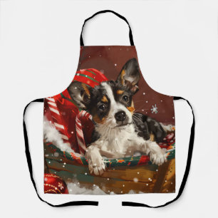 Delantal Festividad de los Navidades de perros de Rat Terri