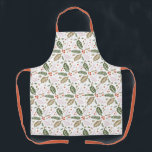 Delantal Festividad de Navidades coloridos Holly Berry<br><div class="desc">Este diseño festivo y de moda presenta nuestra original follaje de invierno pintado a mano en colores vivos.</div>