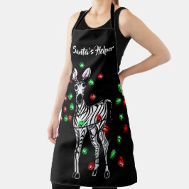 Delantal Festividad Festividad Cebra, luces de trinquete ro