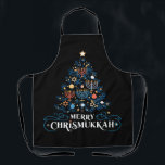 Delantal Festividad judía de Merry Chrismukkah Hanukkah<br><div class="desc">Feliz Día de Navidad Chrismukkah Hanukkah Religioso</div>