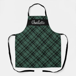 Delantal Festividad personalizada de Green Scottish Tartan