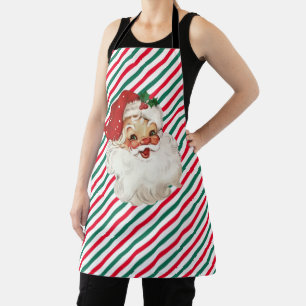 Delantal Festividad Stripe Red Green De Santa Gift