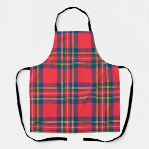 Delantal Festividades de Tartán Plaid Red Classic Navidades