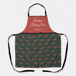 Delantal Festividades Navidades florales en Crew Apron