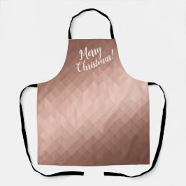 Delantal Festividades navideñas rosa oro metálico