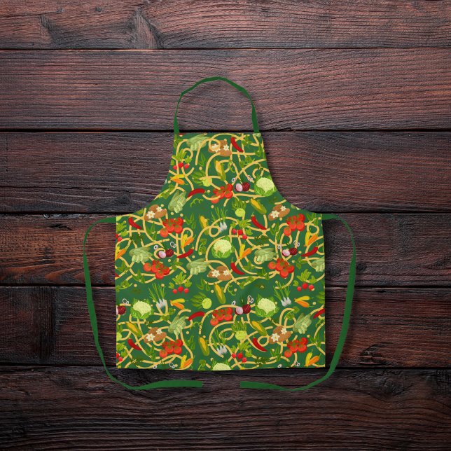 Delantal Fideos y verduras de colores verdes (Subido por el creador)