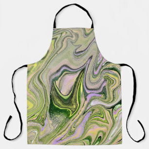 Delantal Fiel Tuyo 1 Apron libre de forma verde abstracto