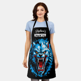 Delantal Fierce Blue Werewolf