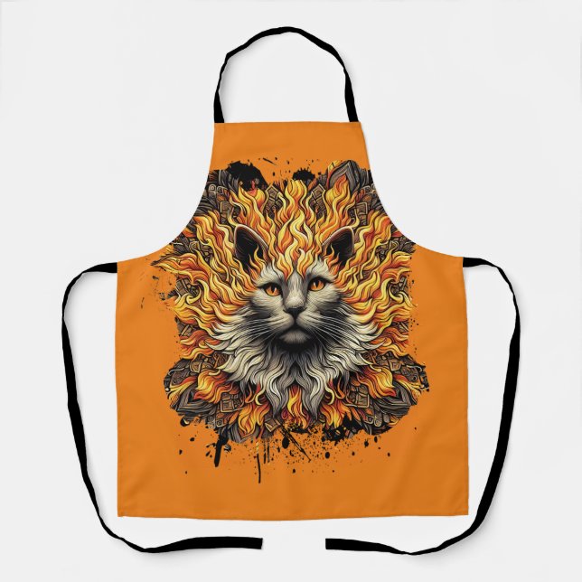 Delantal Fiery Inferno Cat (Anverso)